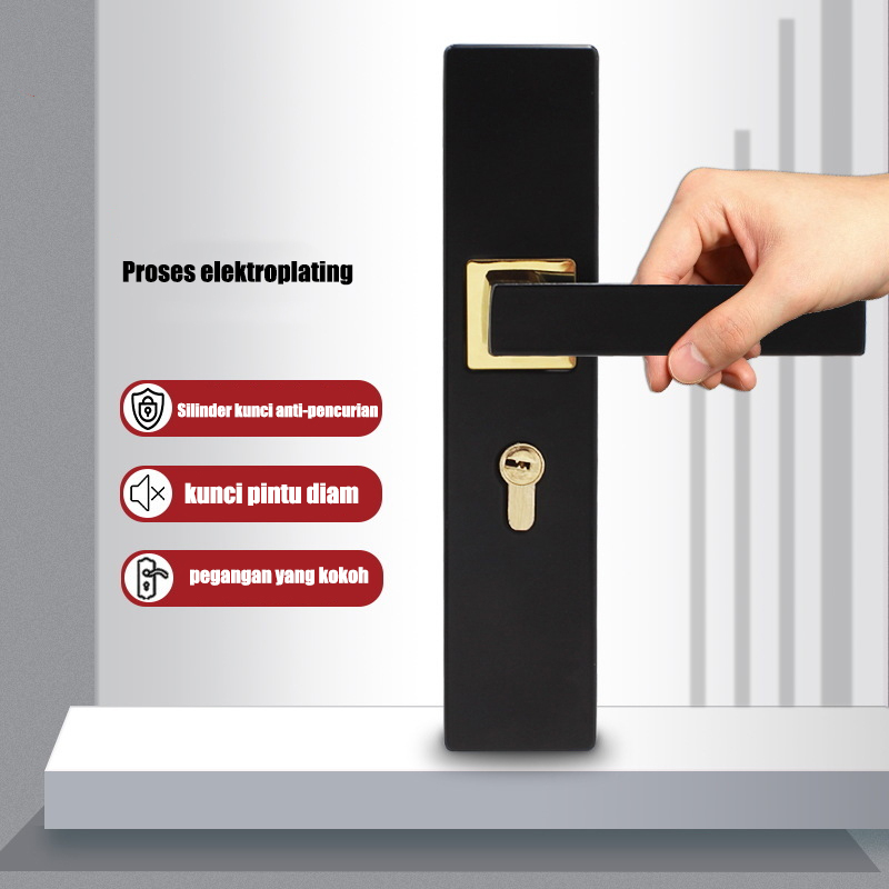 Alloy Main Door Lock Set With Anti-theft Lock Core Silent Doorlock Door ...