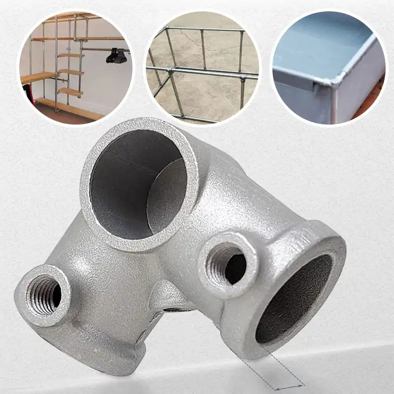 25mm Aluminum Alloy Connector Elbow Tee Base Fittings Connecting ...