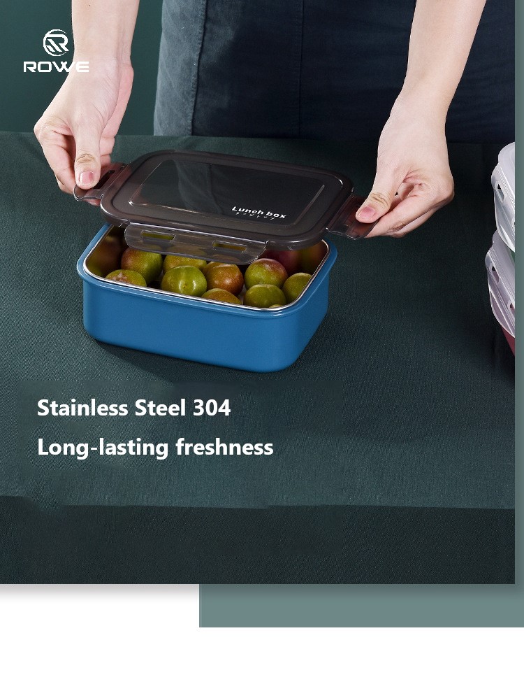 ROWE Stainless 304 Lunch Box Leak Proof Microwave Safe Lunch Bento Box ...