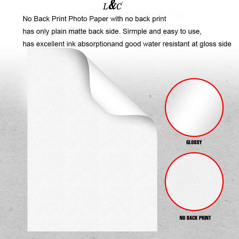 L&C Photo Paper 260gsm RC Photo Paper Glossy A4 5R 4R 3R Size Resin ...