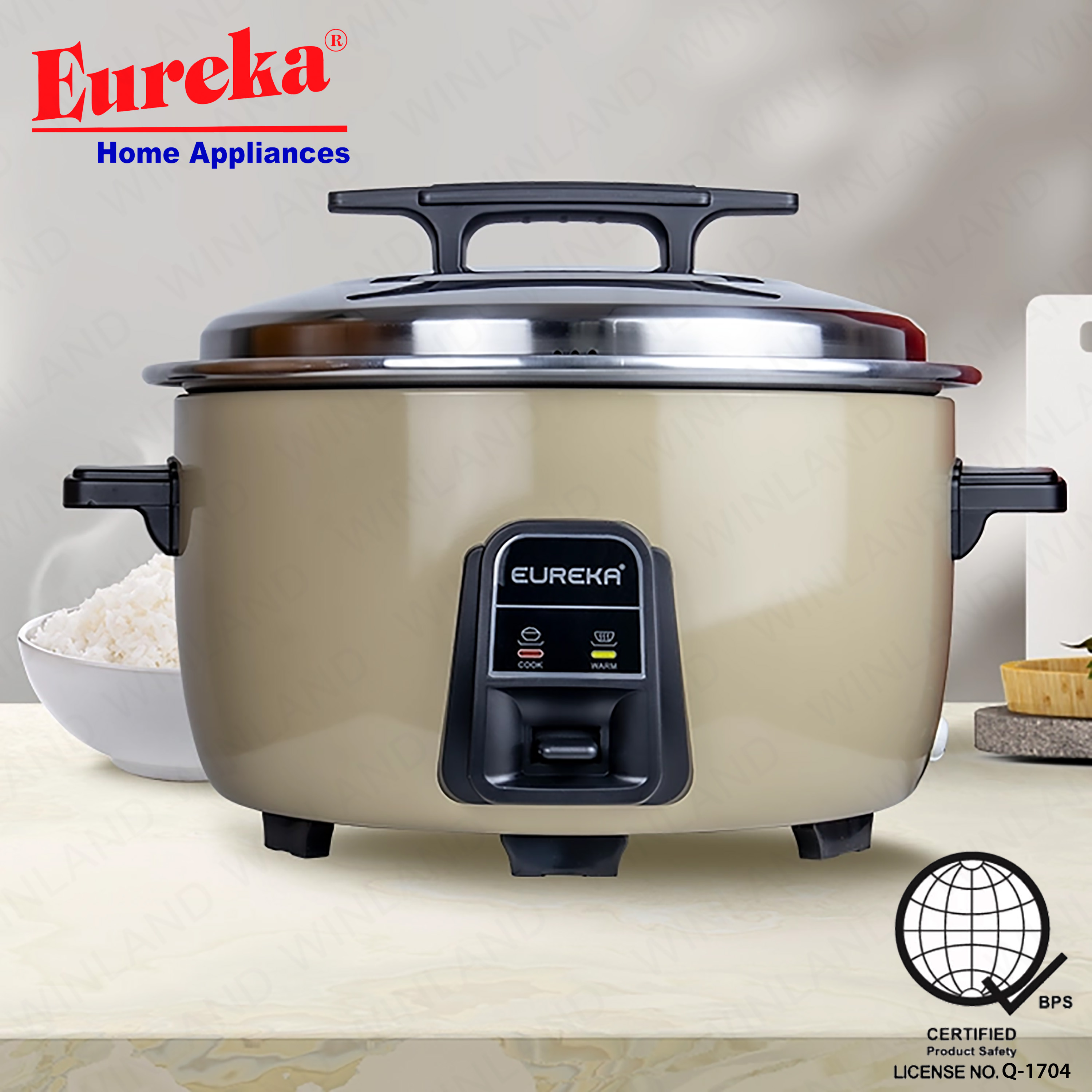 Eureka by Winland 15L 48 cups Drum Type Commercial Rice Cooker Heavy ...