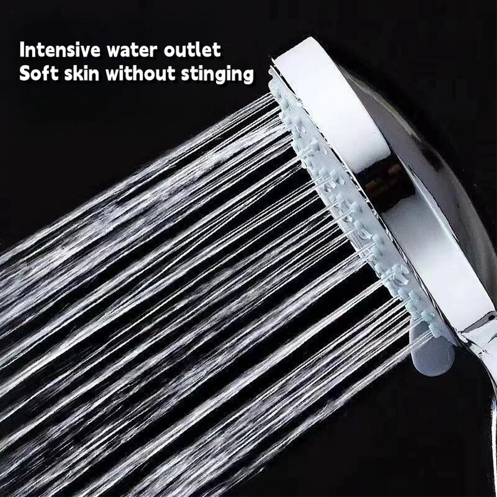 5-Speed Pressurized Shower Head Set Adjustable Shower Set With Hose And ...