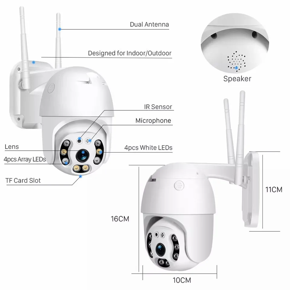 2K Outdoor TapoCCTV Camera WIFI Connect To Phone 2-Way Voice Waterproof ...