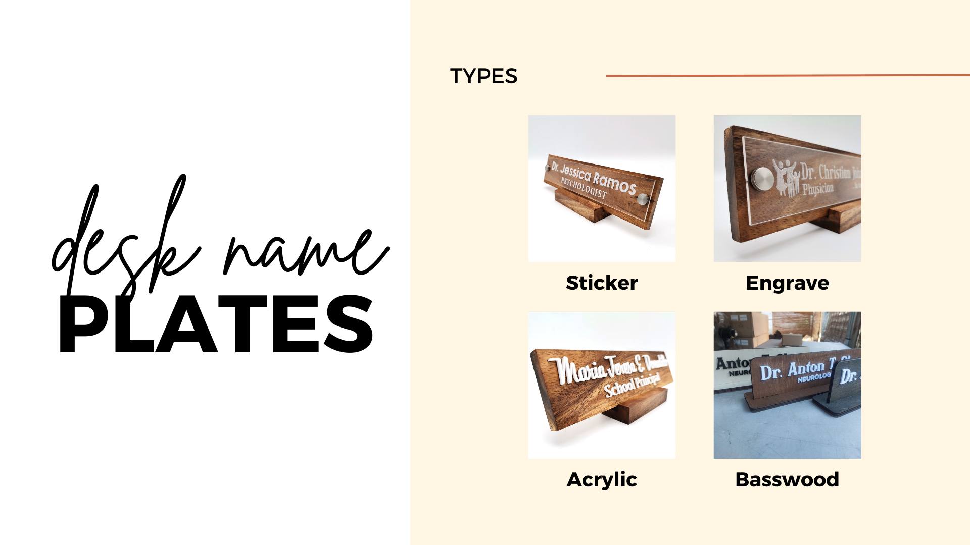 Personalized TABLE TOP / OFFICE DESK NAME PLATE (Elegant and Quality ...