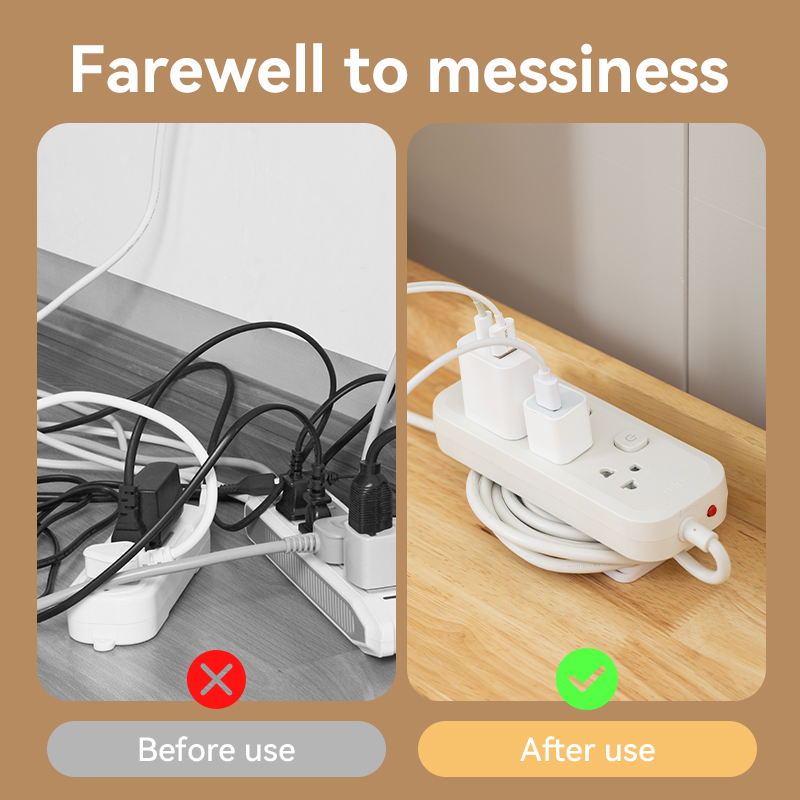 Deli Vusign Socket Holder Cable Organizer Self Adhesive Wall Mounted ...