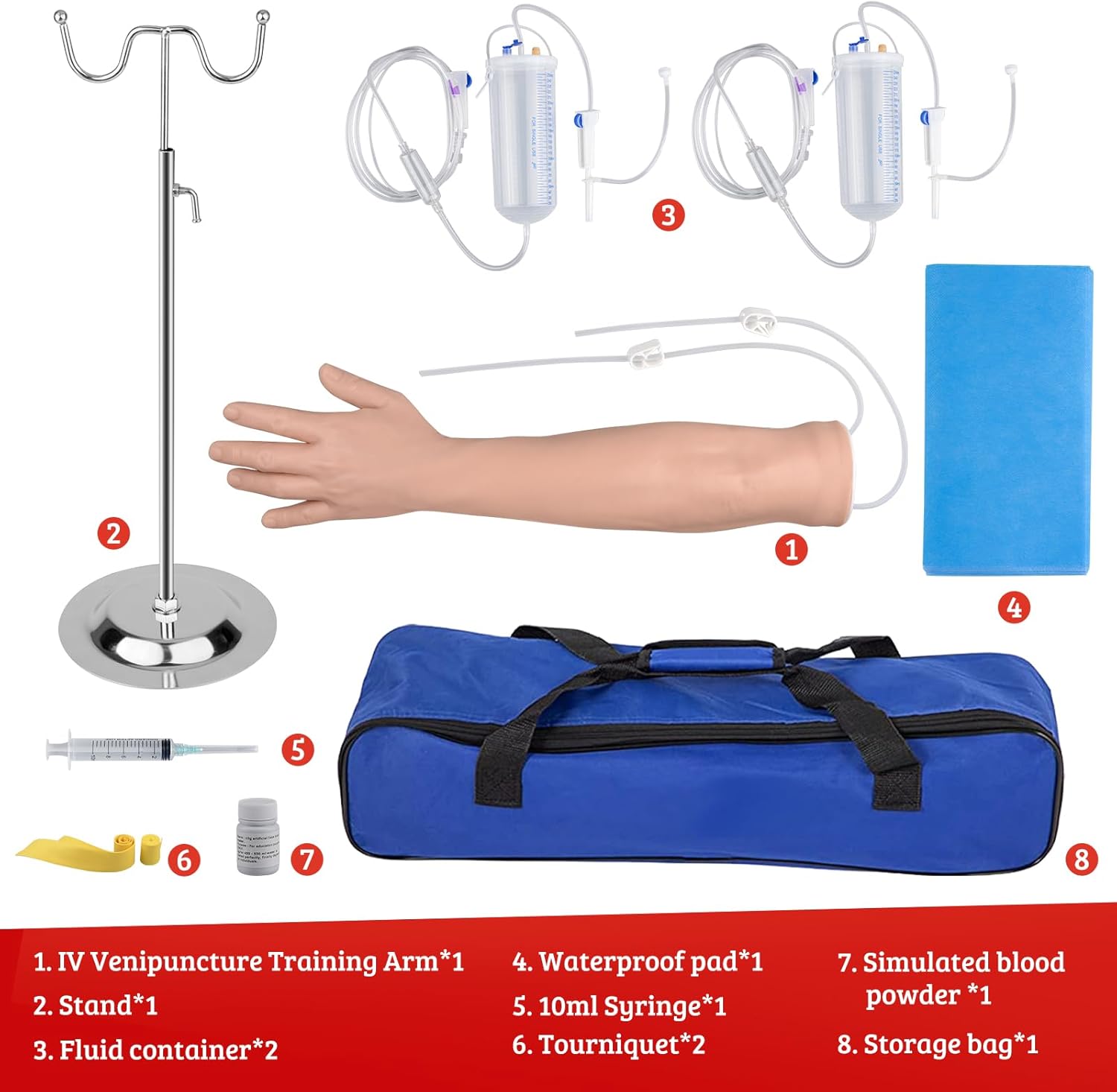 PHLEB-ARM95 Intravenous Practice Arm, Phlebotomy Practice Kit, IV ...