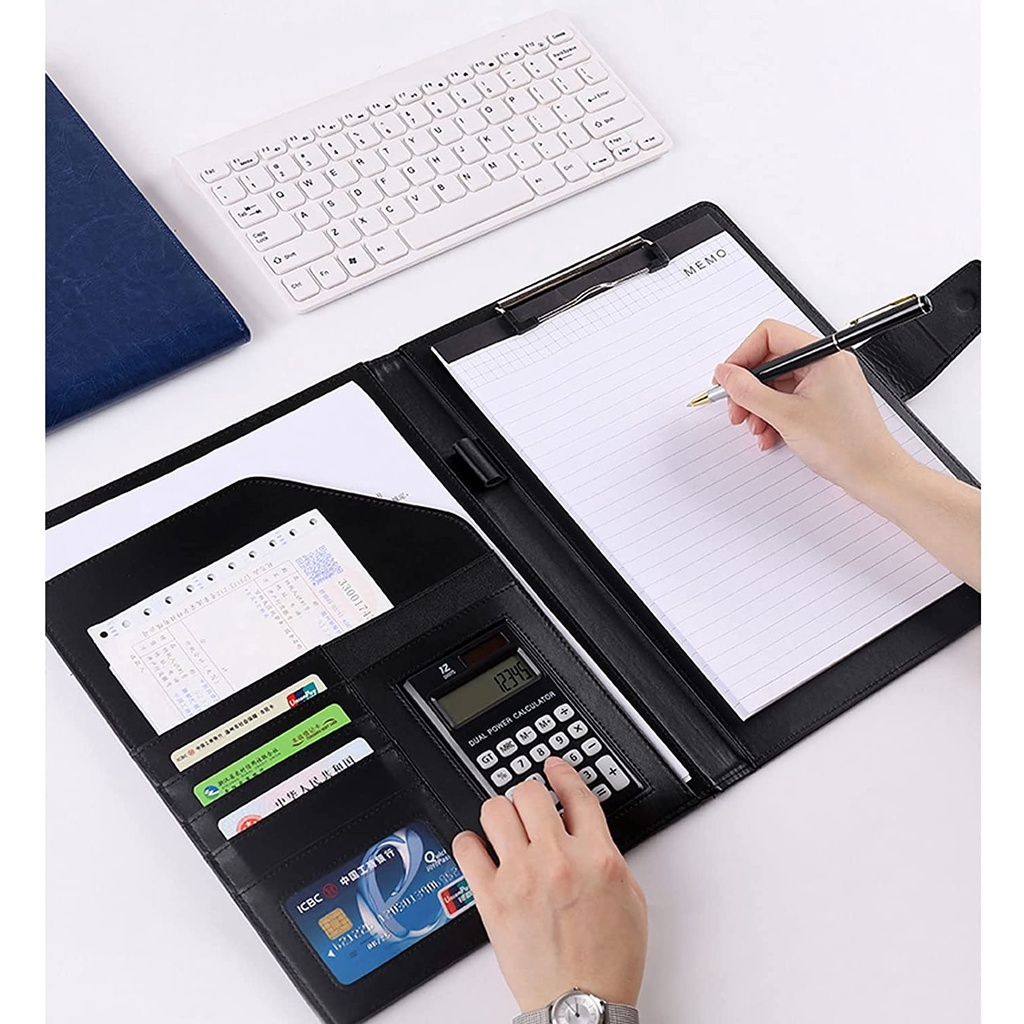 Leather Folder Interview Resume Legal Document Organizer with ...