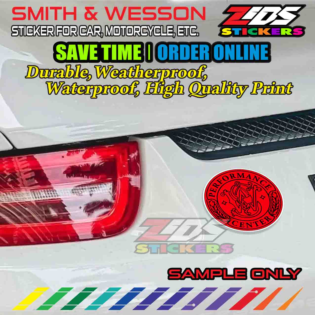 smith & wesson classic 3m reflective stickers laminated sticker for ...