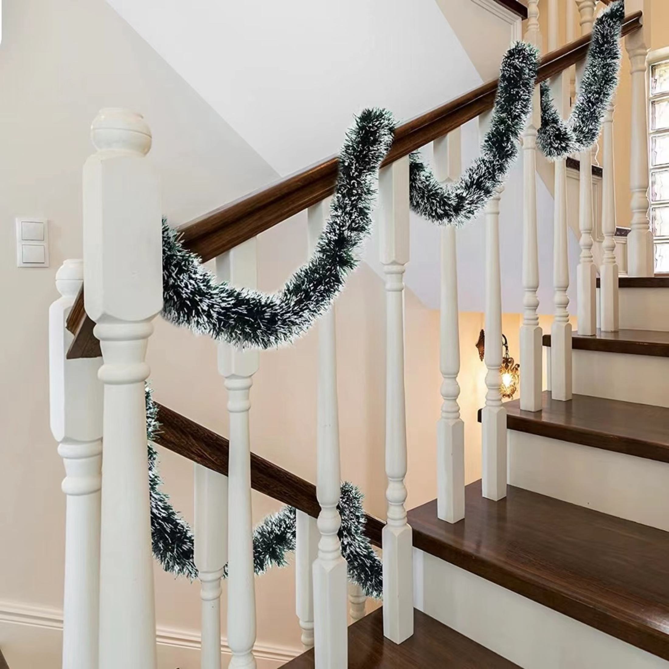 green/snow design christmas garland/decor/ribbon/prop,christmas tree ...