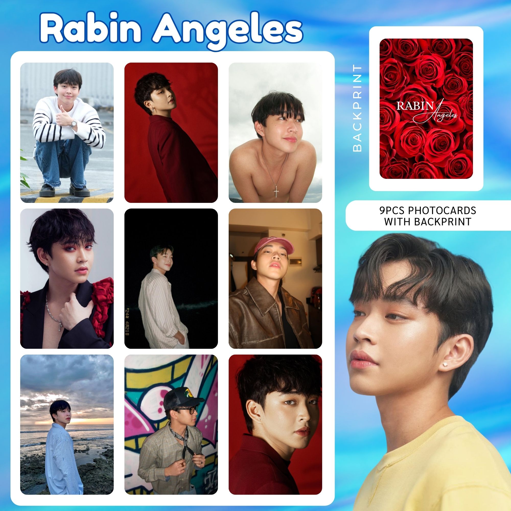 Rabin Angeles Photocards With Backprint and Stickers Ang Mutya ng ...