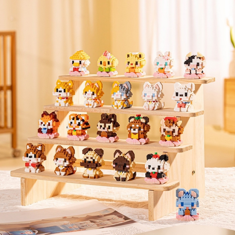 【DUZ】Cute Zoo Building Blocks Small Particle Assembled Puzzle Toy Corgi ...