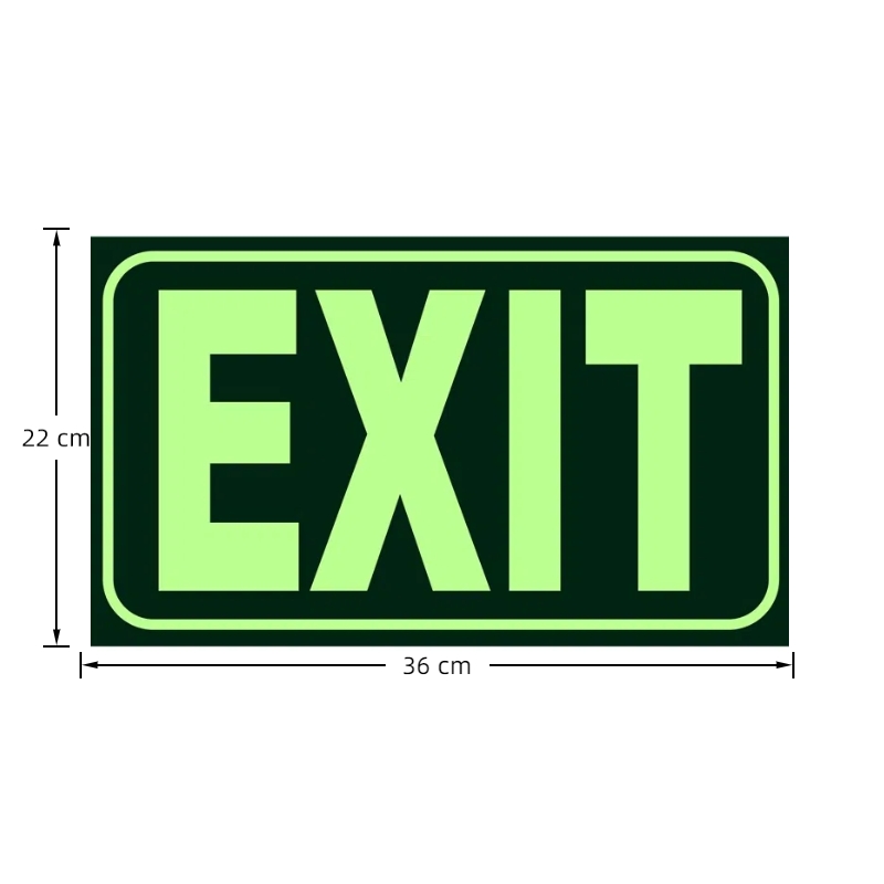 Fire passage stickers Luminous Emergency passage sign sticker Floor ...