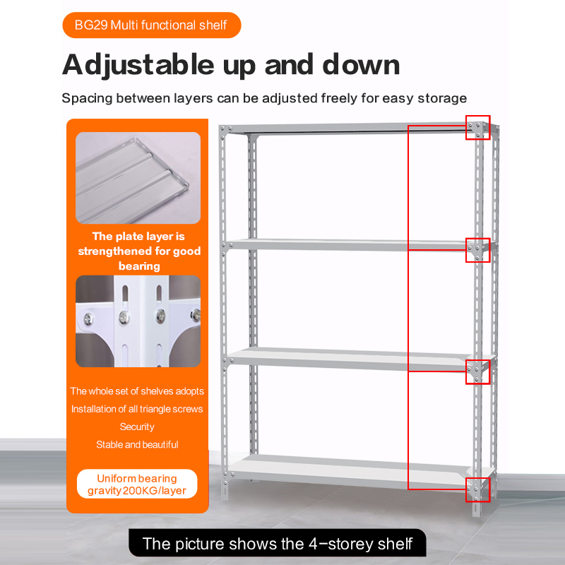 All-metal racks Storage shelves Multi-layer adjustable No bolts Stable ...