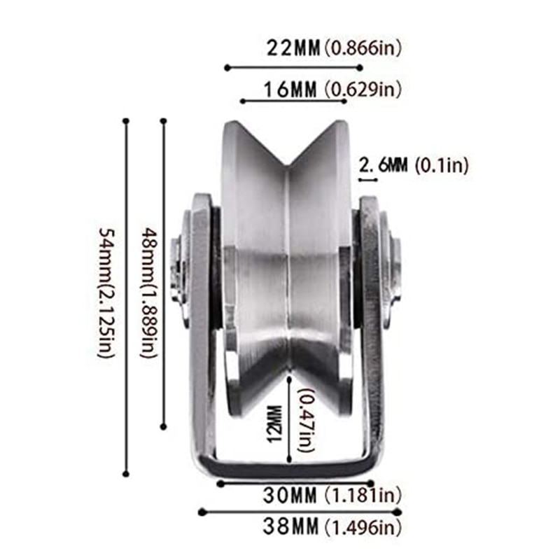 304 Stainless Steel Sliding Gate Roller Wheel Heavy Duty Gate Bearing ...
