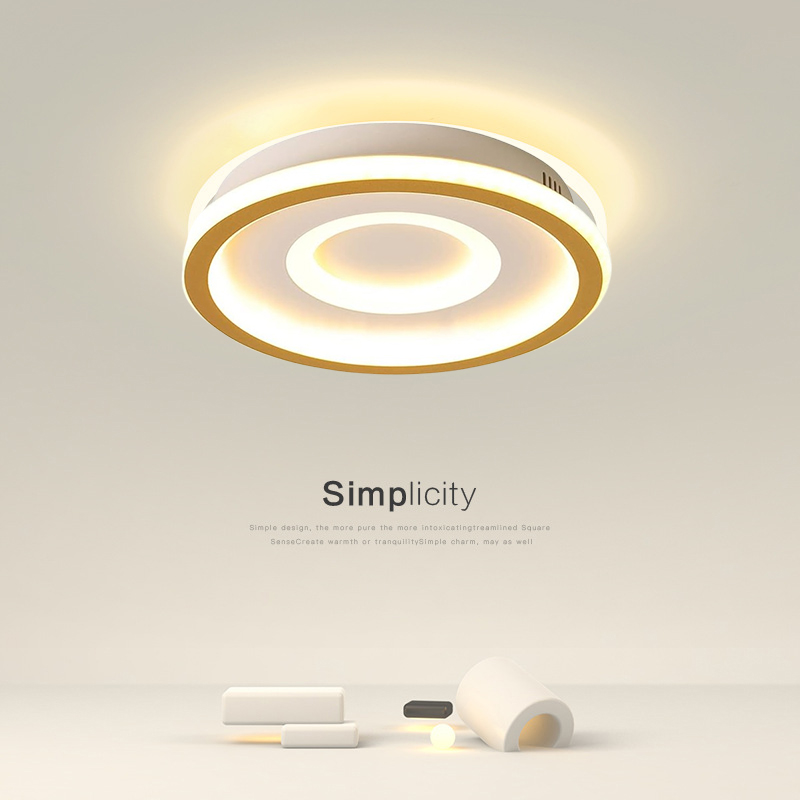 LED Ceiling Lamp Nordic Tri-color Round Acrylic Ceiling Light ...