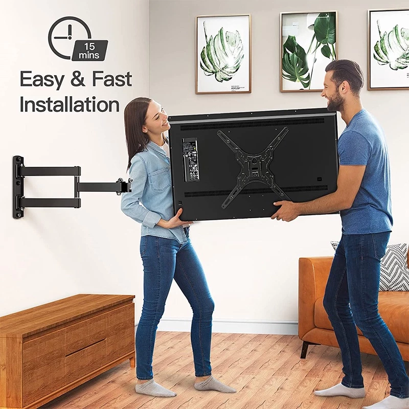10-55 Inch Retractable TV Bracket Wall Mount TV Rack Monitor Mount ...