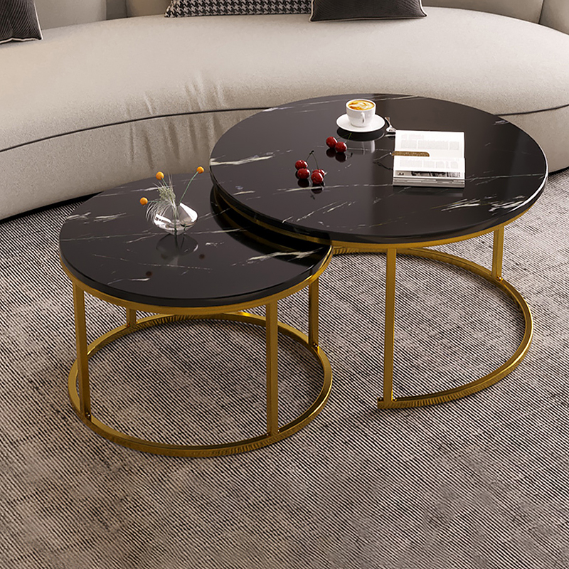 Nordic Style Living Room Tea Table Side Table Small Round Combination ...