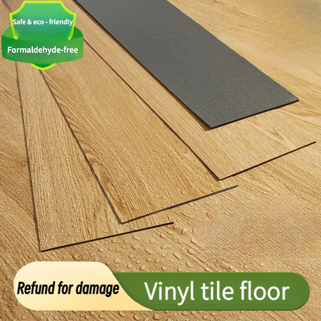 3D vinyl tile floor sticker Self adhesive 91*15cm pvc wood floor ...