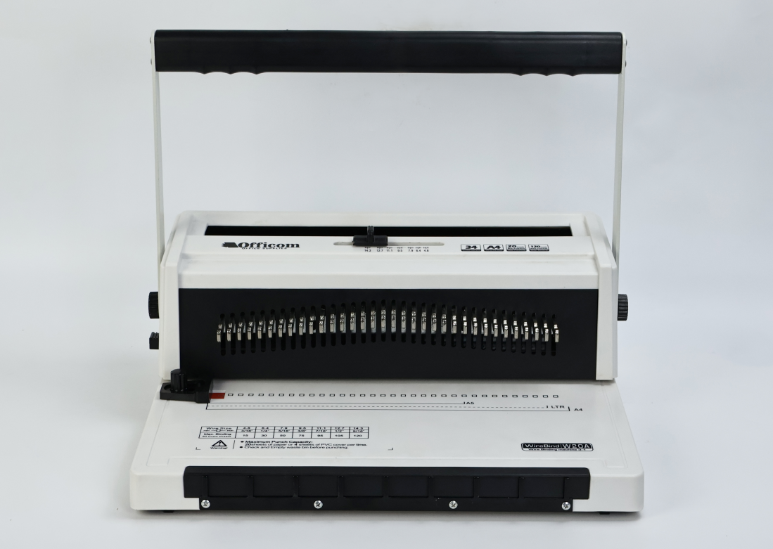 Officom W20A Wire Binding Machine A4 Duty 3:1 Binder Double Loop 34 ...