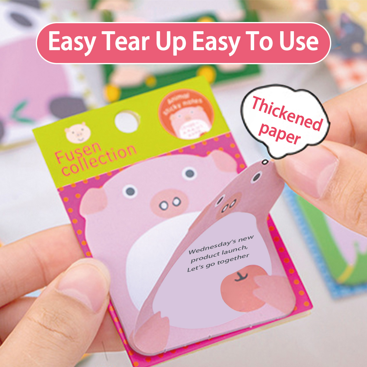 【Sulat Co..】Colorful Cartoon Sticky Notes Cute Animal Style Memo 20 ...