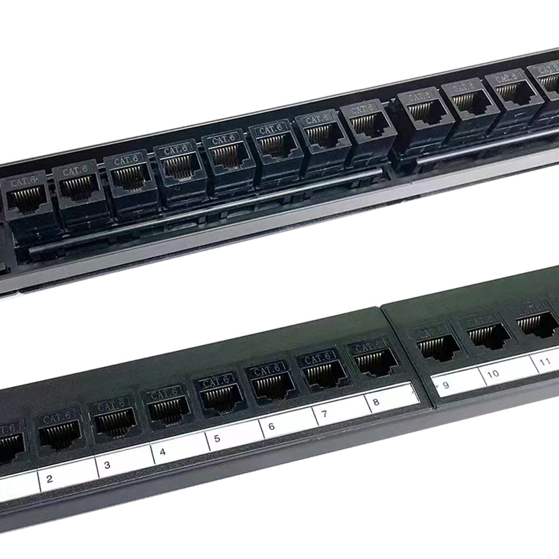 24 Port CAT5E/6 Patch Panel RJ45 Cable Adapter Keystone Jack ...