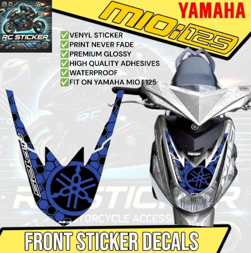 YAMAHA MIO I 125 FRONT DECALS STICKER ACCESSORIES / MIO I 125 STICKER ...