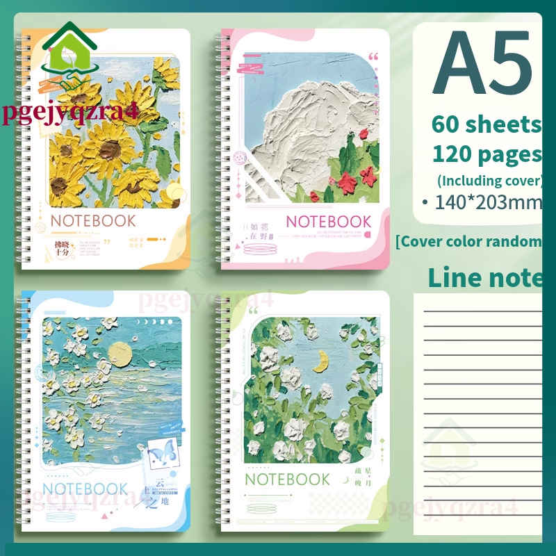 1PCS Thick A5 Spiral Spring Notebook 60 Sheets Aesthetic Notebook ...