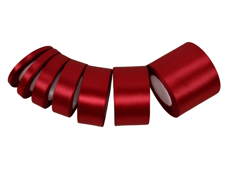 Wine Red Satin Ribbon, Multi-size x Continuous 25 Yards,Use for Bouquet ...