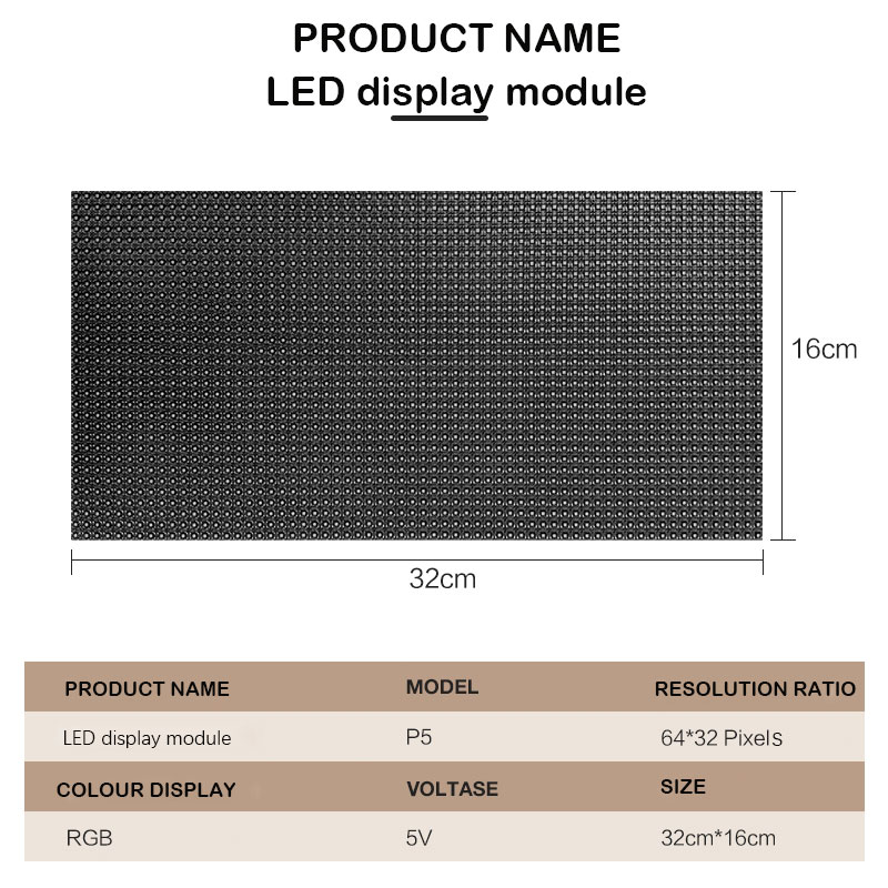 P5 Indoor Full Colour LED Display Signboard LED Matrix Pixel Pane ...