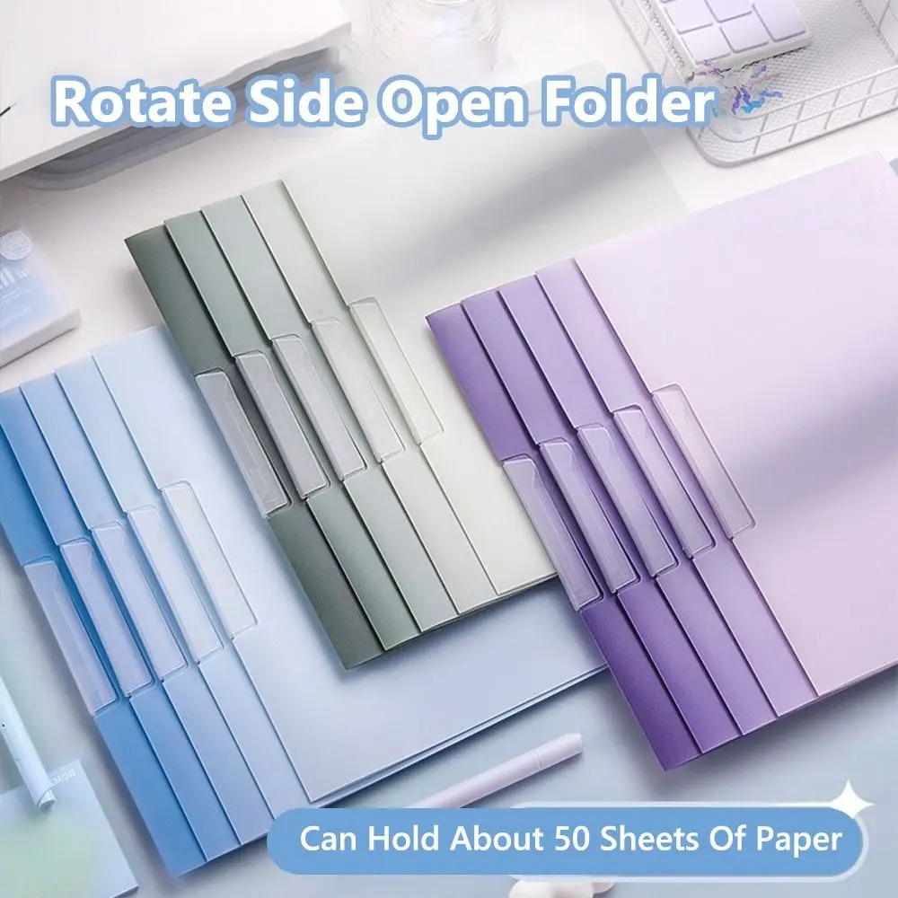 A4 File Paper Sleeve Document and File Folder with Rotating Clamp ...