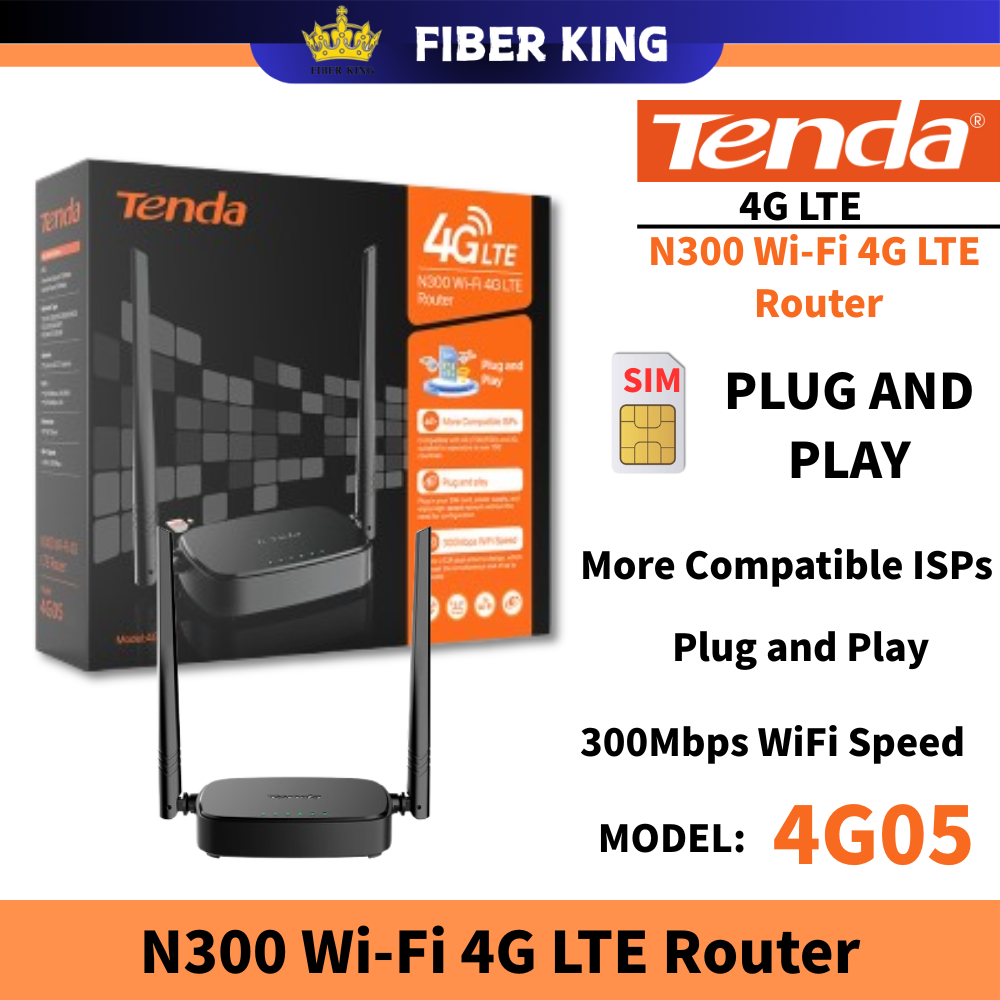 Tenda 4G05 N300 Wi-Fi 4G LTE Route With Slot SIM Card | Shopee Philippines
