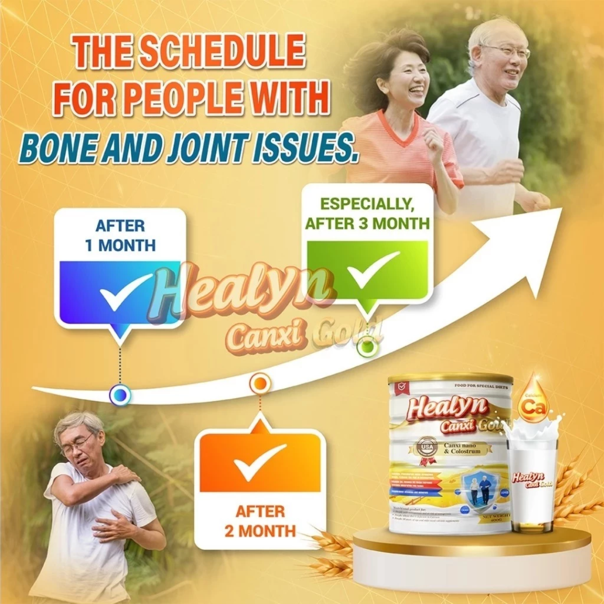 (Original) Healyn Canxi Gold Milk Colostrum Milk For Bones, Joints And ...