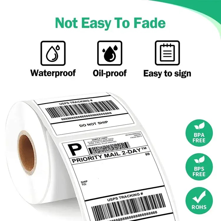 500PCS/ROLL A7 waybill sticker Thermal Adhesive Sticker Label Paper ...