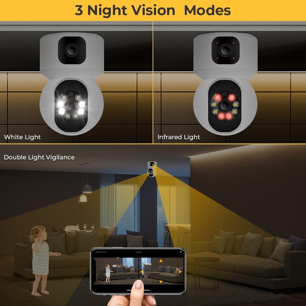 BUY 1 TAKE 1 V380 Pro CCTV Camera 5K HD Dual Lens WiFi Connect Night ...