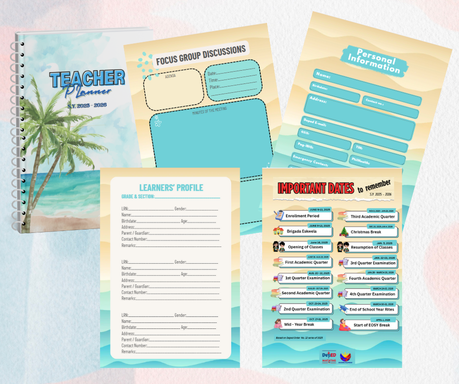 Teacher Planner Deped Philippines S.Y. 2025 - 2026 Aesthetic Planner ...