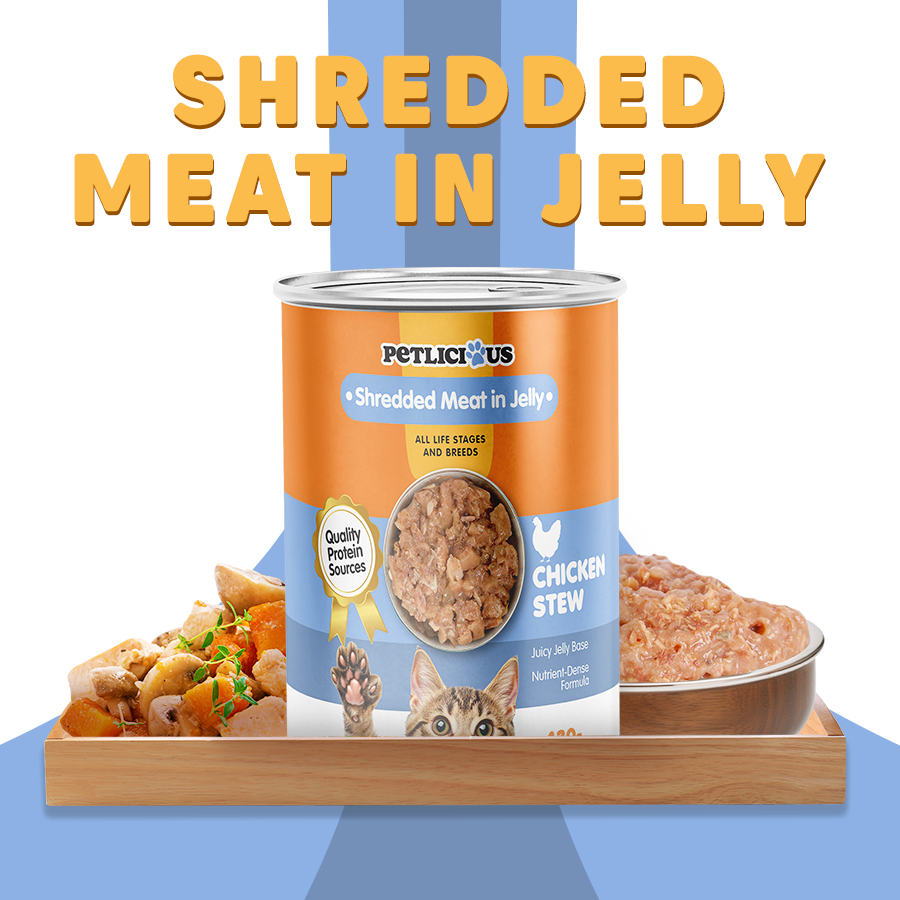 Petlicious Shredded Meat in Jelly Adult Cat and Kitten Wet Food Can ...