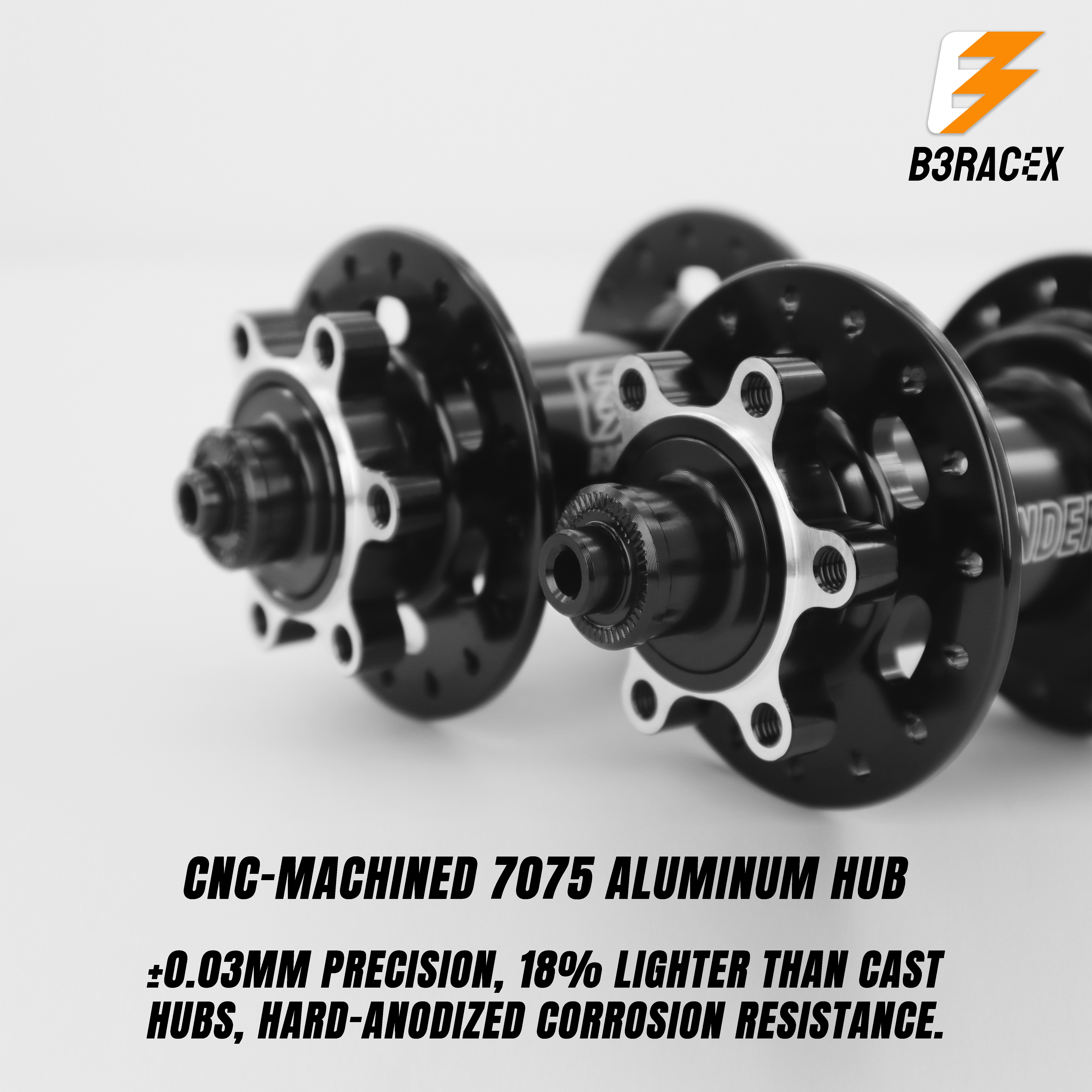 B3RACEX Thunder MTB Hub 6-Pawl 3-Tooth 32H 7 Bearing HG/XD/MS Freehub ...