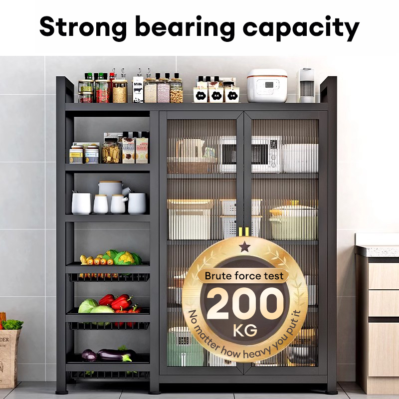 Image showcasing Kitchen Cabinet Dustproof Cabinet Kitchen Rack Kitchen Storage Cabinet ...