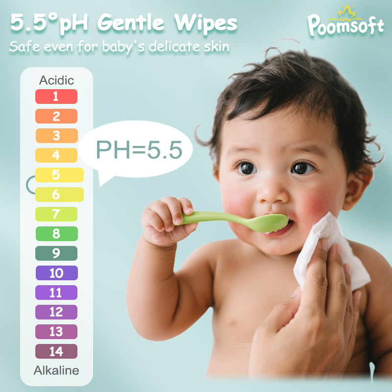 Poomsoft 5 Packs x 80 Sheet Unscented No-Alcohol Gentle Wipes Wet ...