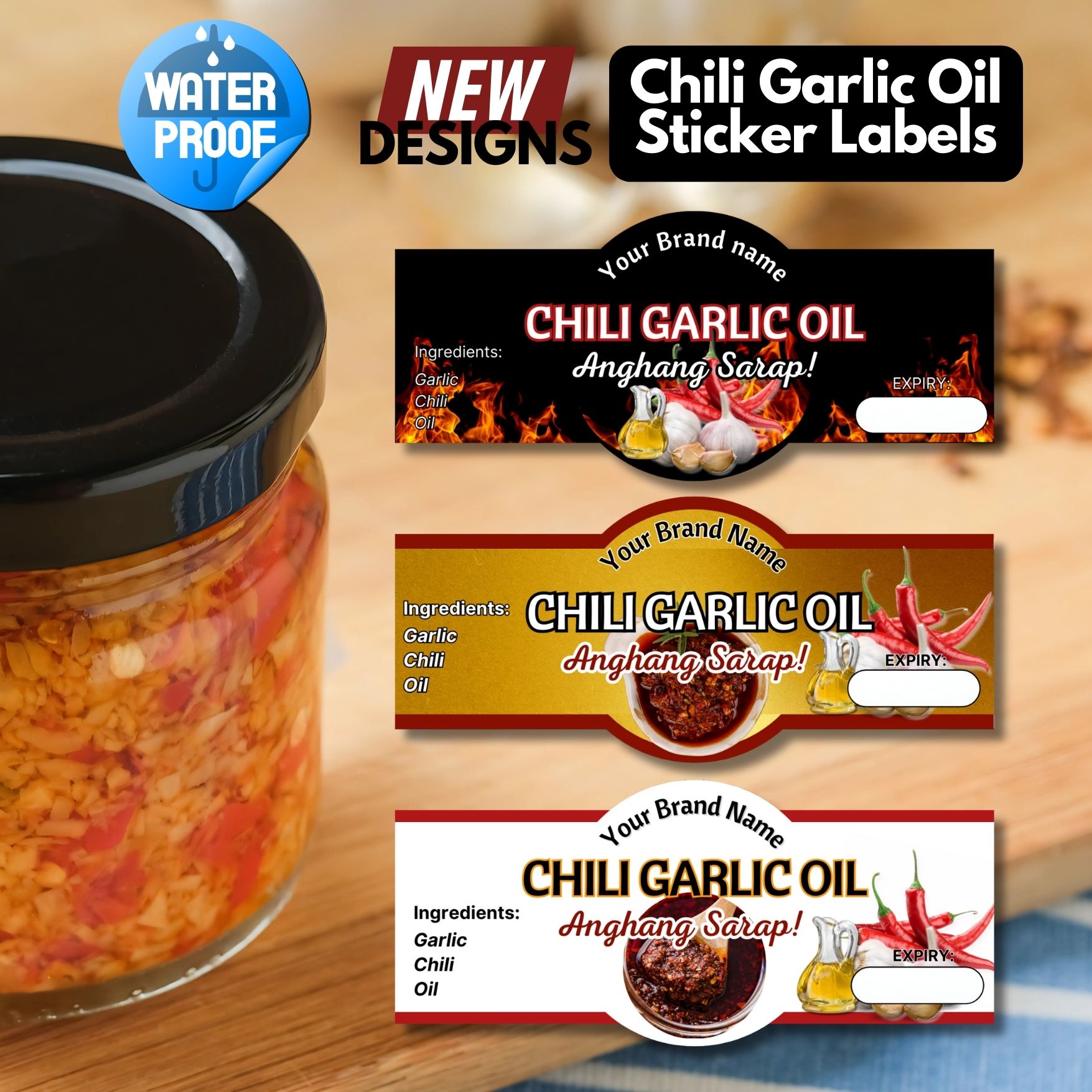 120ML CHILI GARLIC STICKER LABELS ONLY! (NEW) | Shopee Philippines