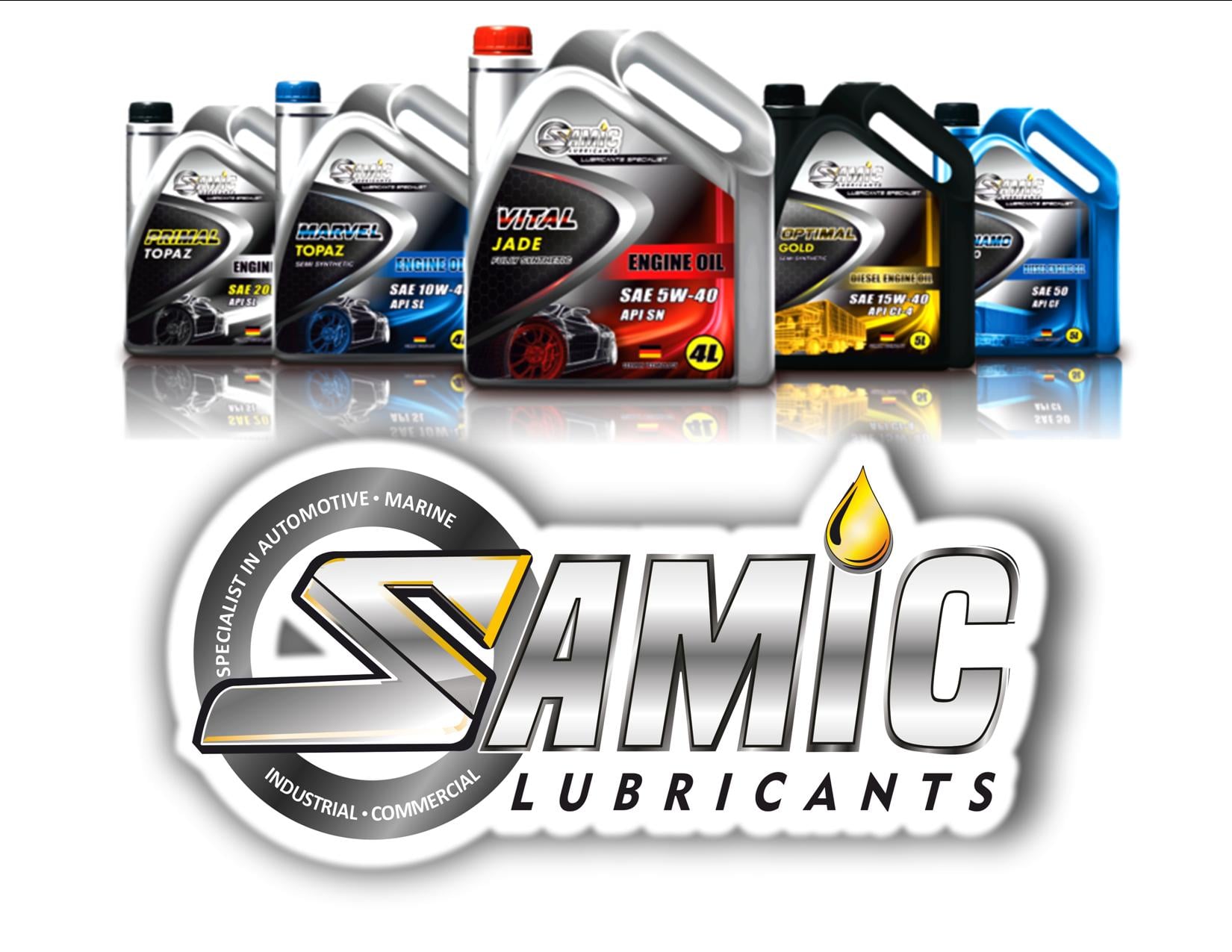 Samic Optimal Amber SF/CF 15W40 Semi-Synthetic Gasoline Engine Oil (4 ...