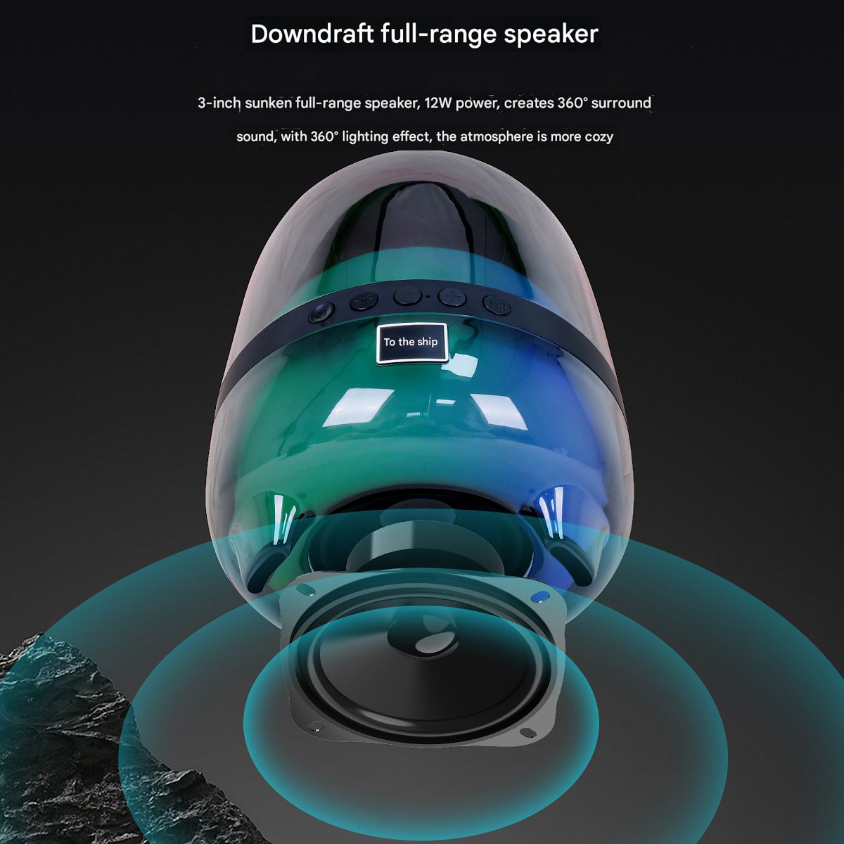 BRODU 1843 RGB Speaker | Wireless Bluetooth | 10W Sound | 3H Playtime ...