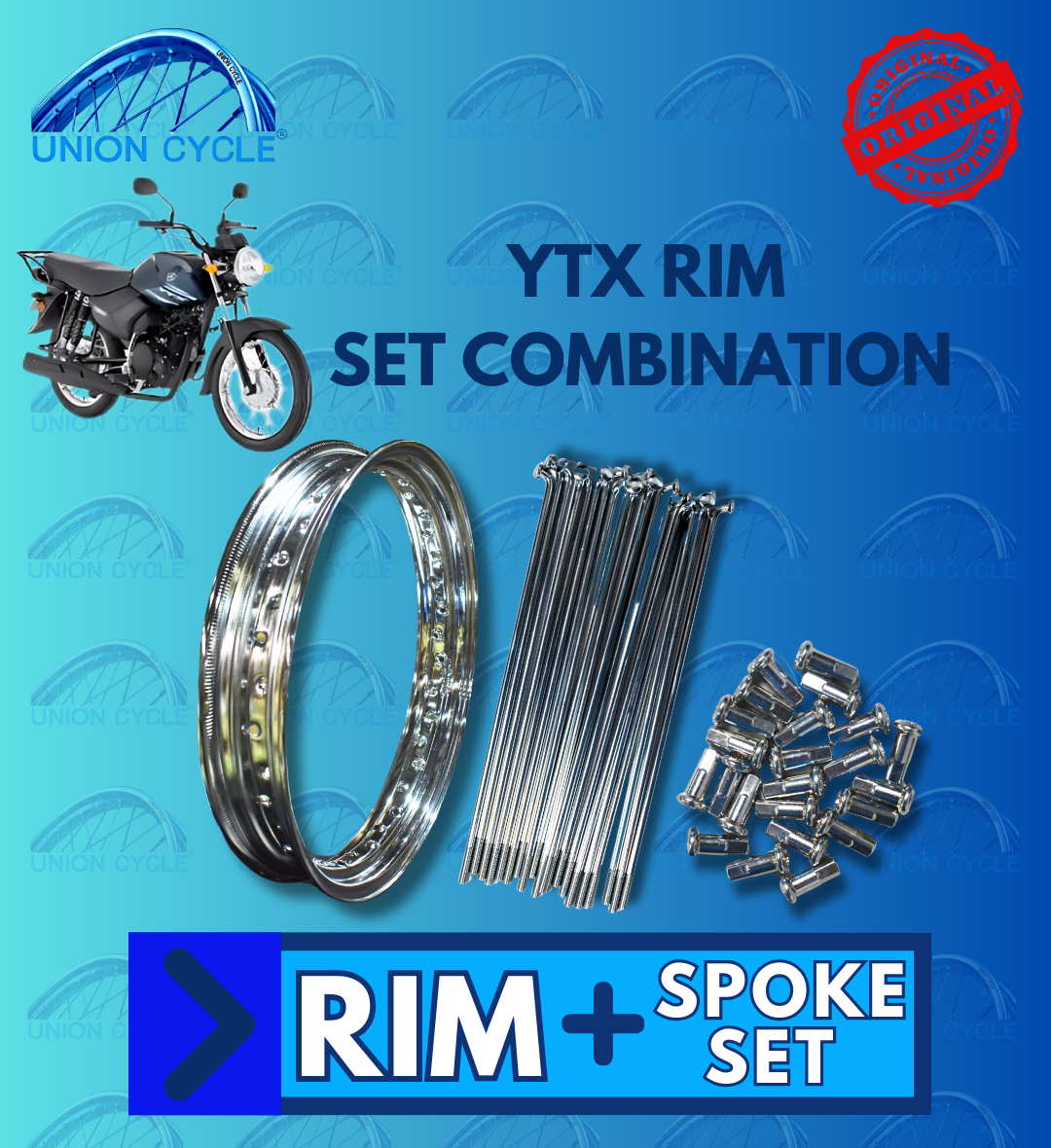 UNION CYCLE YTX RIM SET (RIM + SPOKE SET COMBINATION) | Shopee Philippines