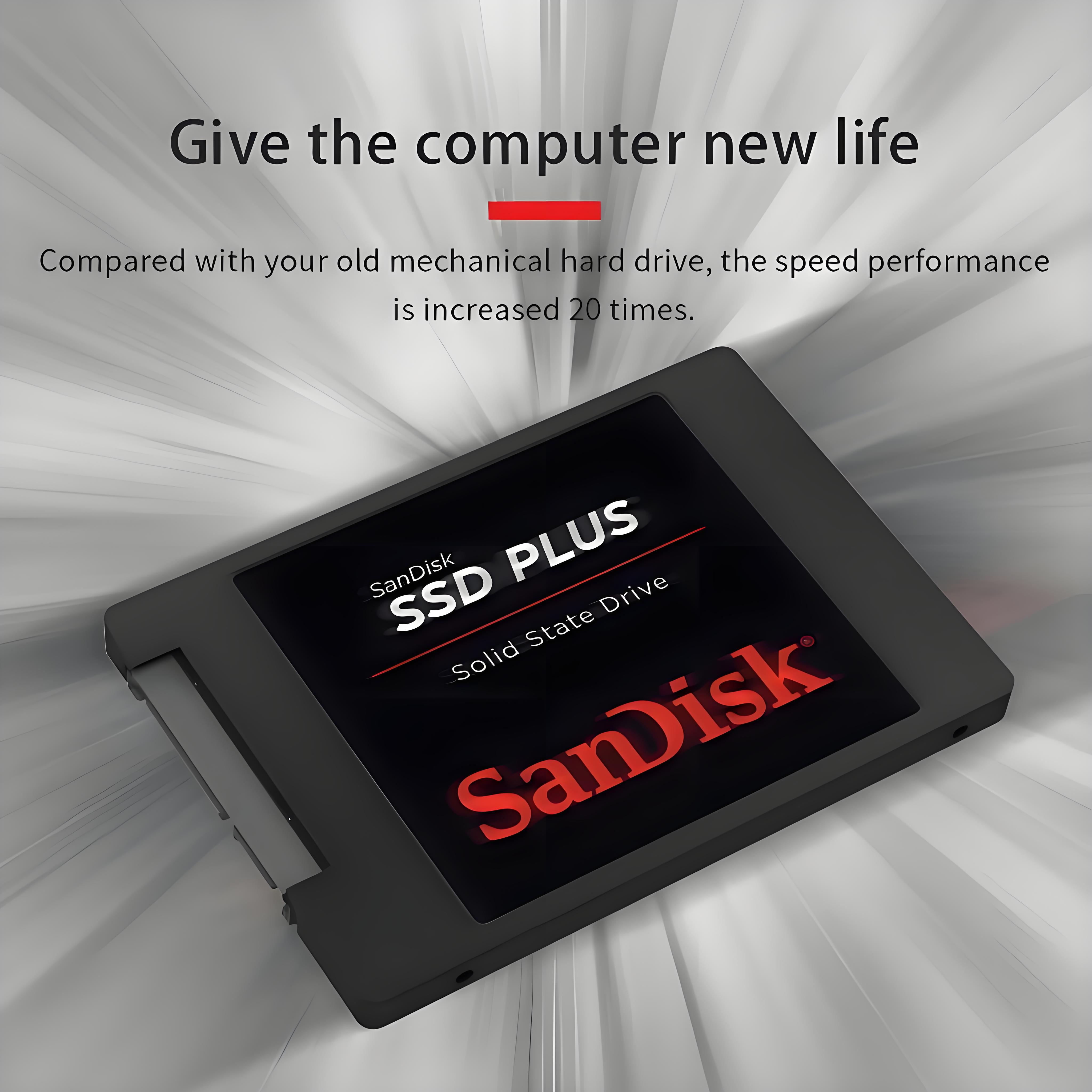SSD PLUS SATA III 100% Original 480GB 1TB 2.5" Solid State Drive for PC ...