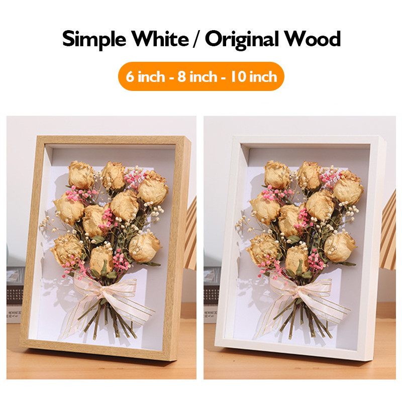 Shadow Box Frame Wood Deep with Acrylic Glass Display Cases Suitable ...