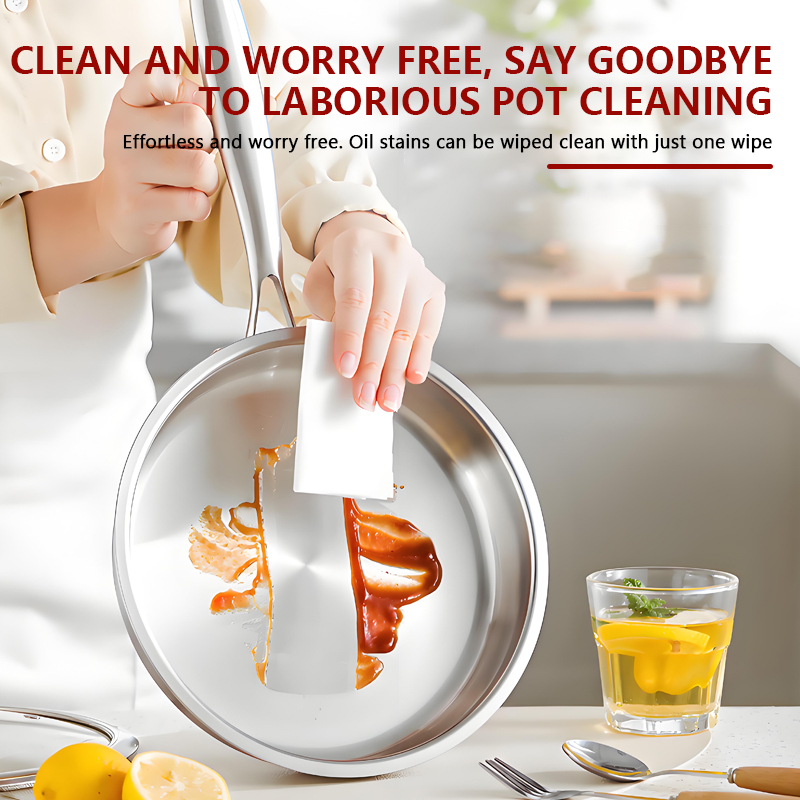 316 Composite Steel Frying Pan Durable Nonstick Even Heat Kitchen ...