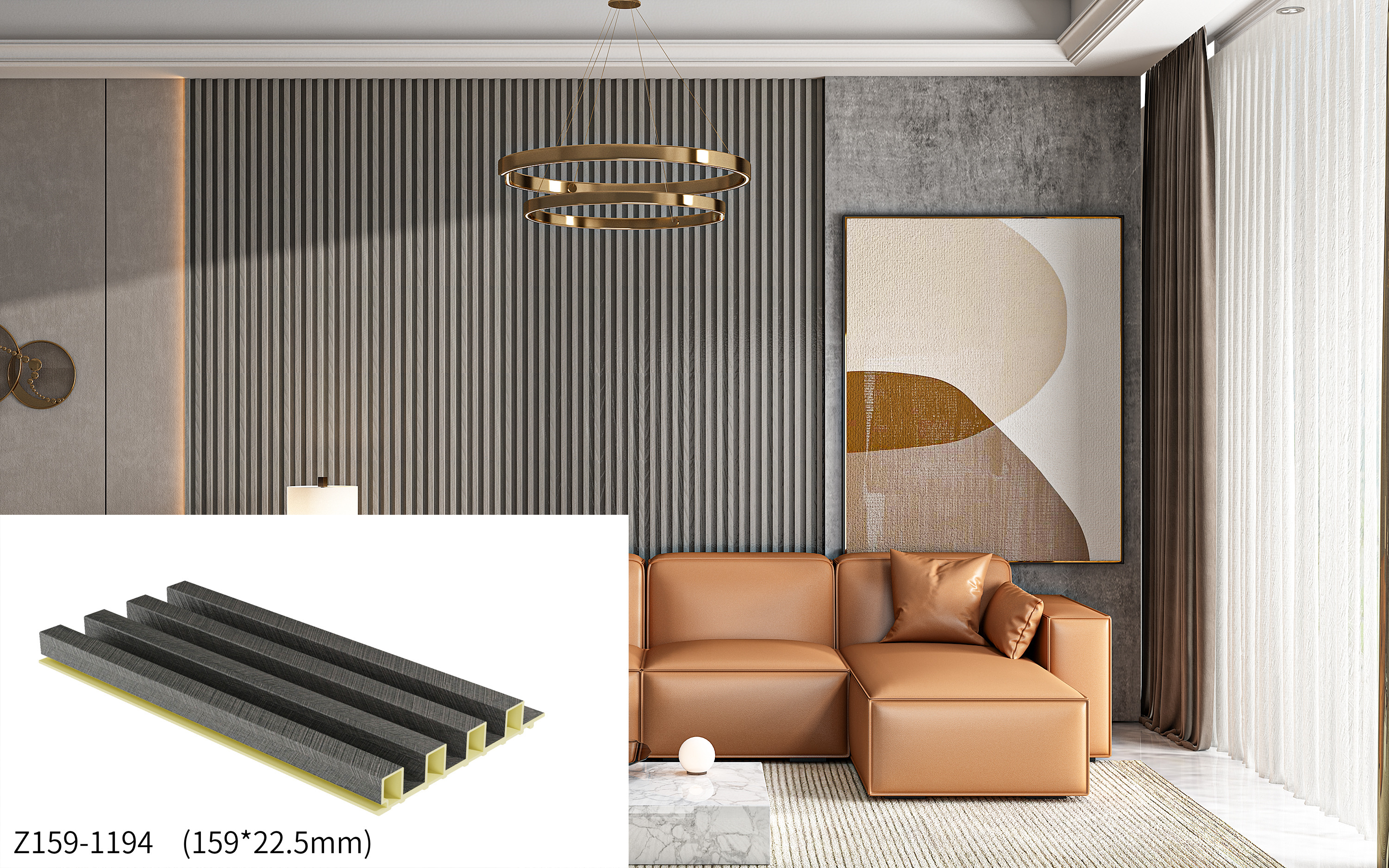 Supermax WPC Panel Background Wall Grille Home Decoration 100cm x 16cm ...