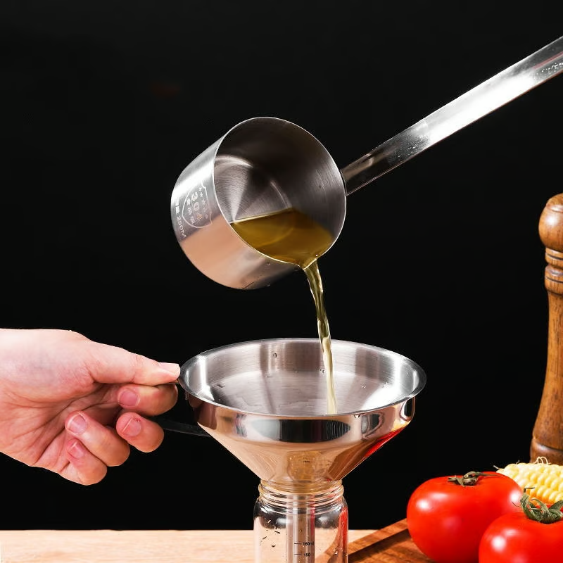 Stainless Steel Funnel With Detachable Filter Used For Cooking Oil And ...