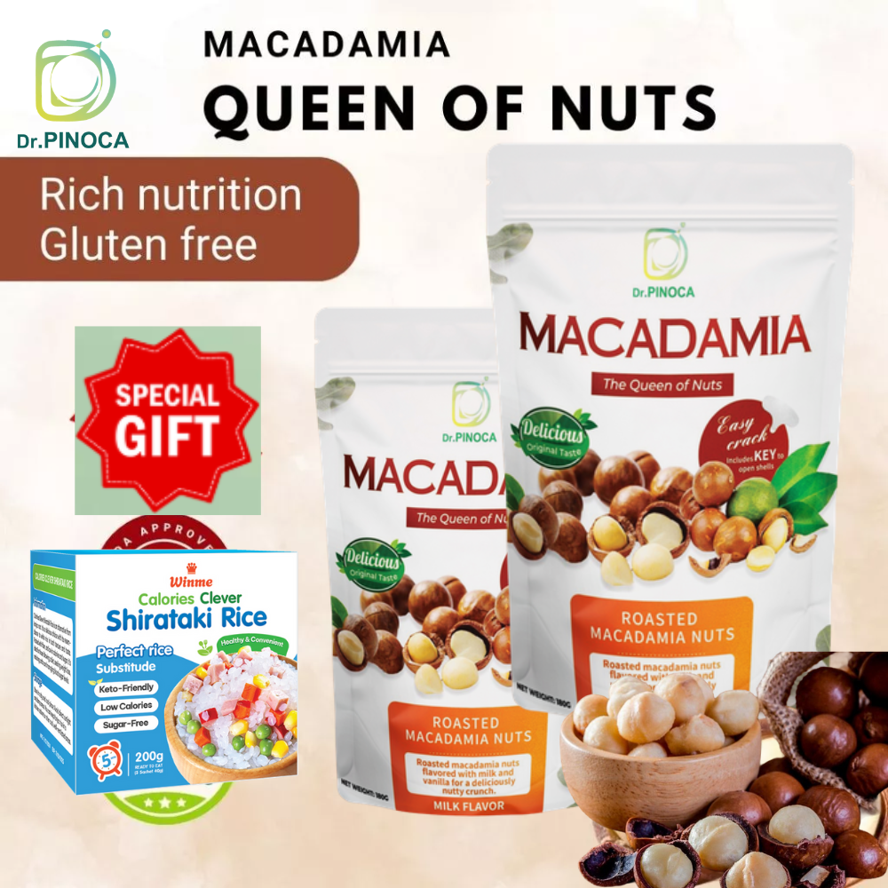 Dr. Pinoca Macadamia Nuts Healthy Food Rich Nutrition Glunten Free 100% ...