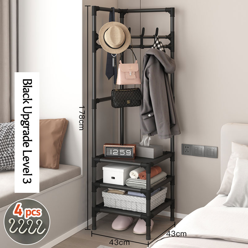Corner Coat Rack Multlfunctional Drying Rack Floor Standing Clothes ...